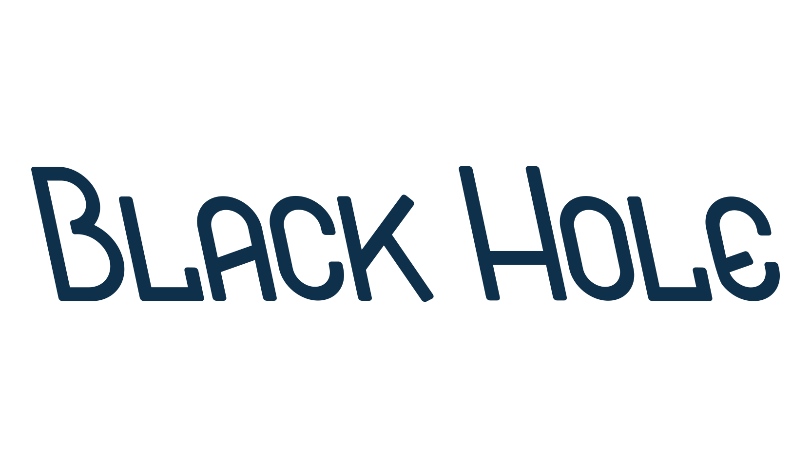 Black Hole, sans serif font preview