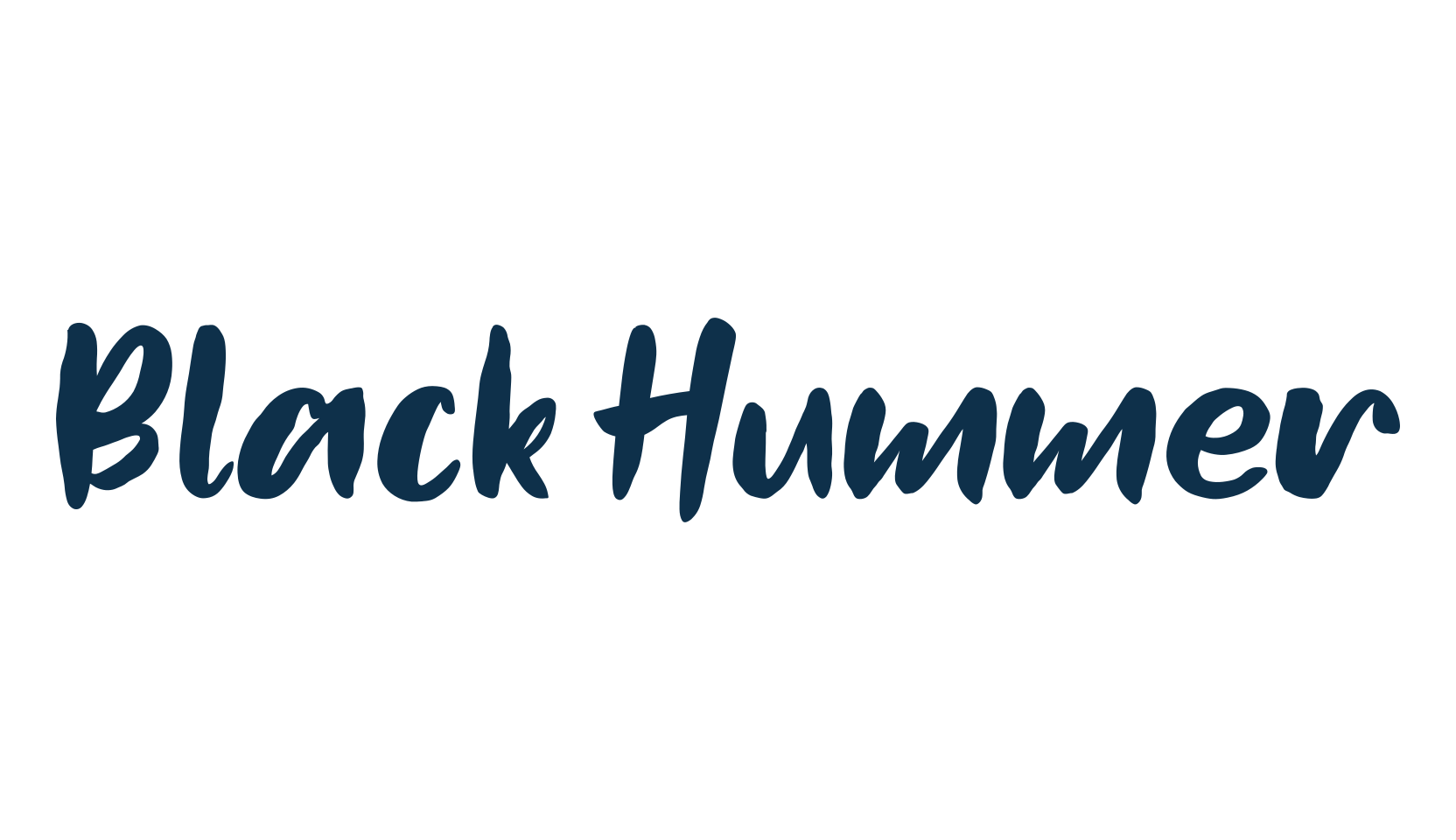 Black Hummer, brush font preview