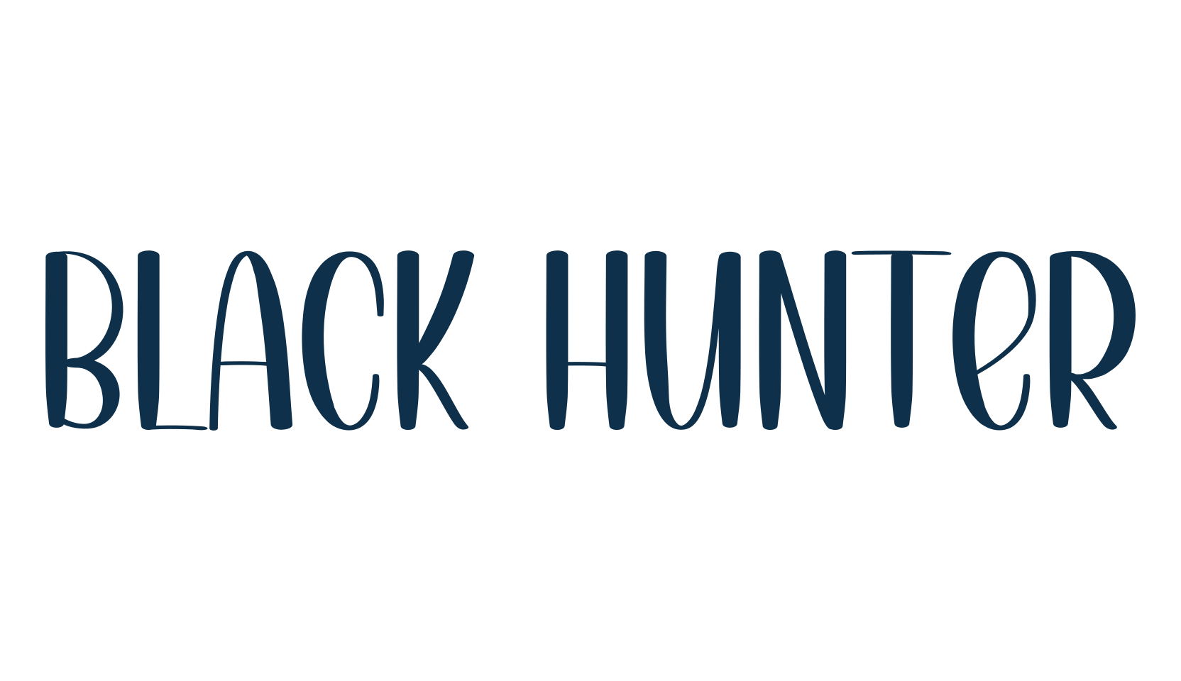 Black Hunter, script handwritten fancy decorative calligraphy font preview
