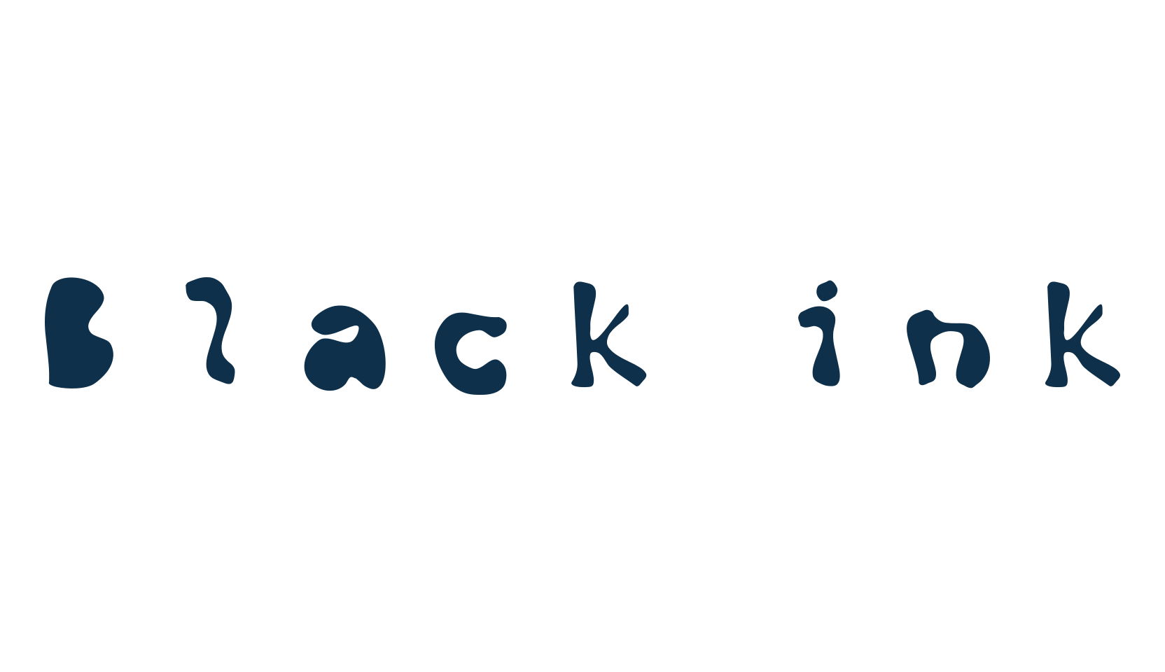 Black ink, eroded font preview