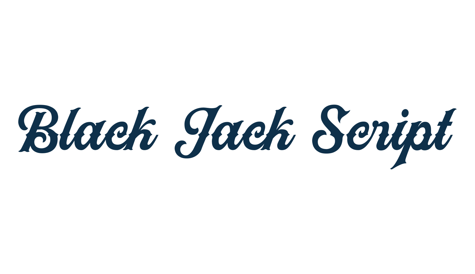 Black Jack Script, old school font preview
