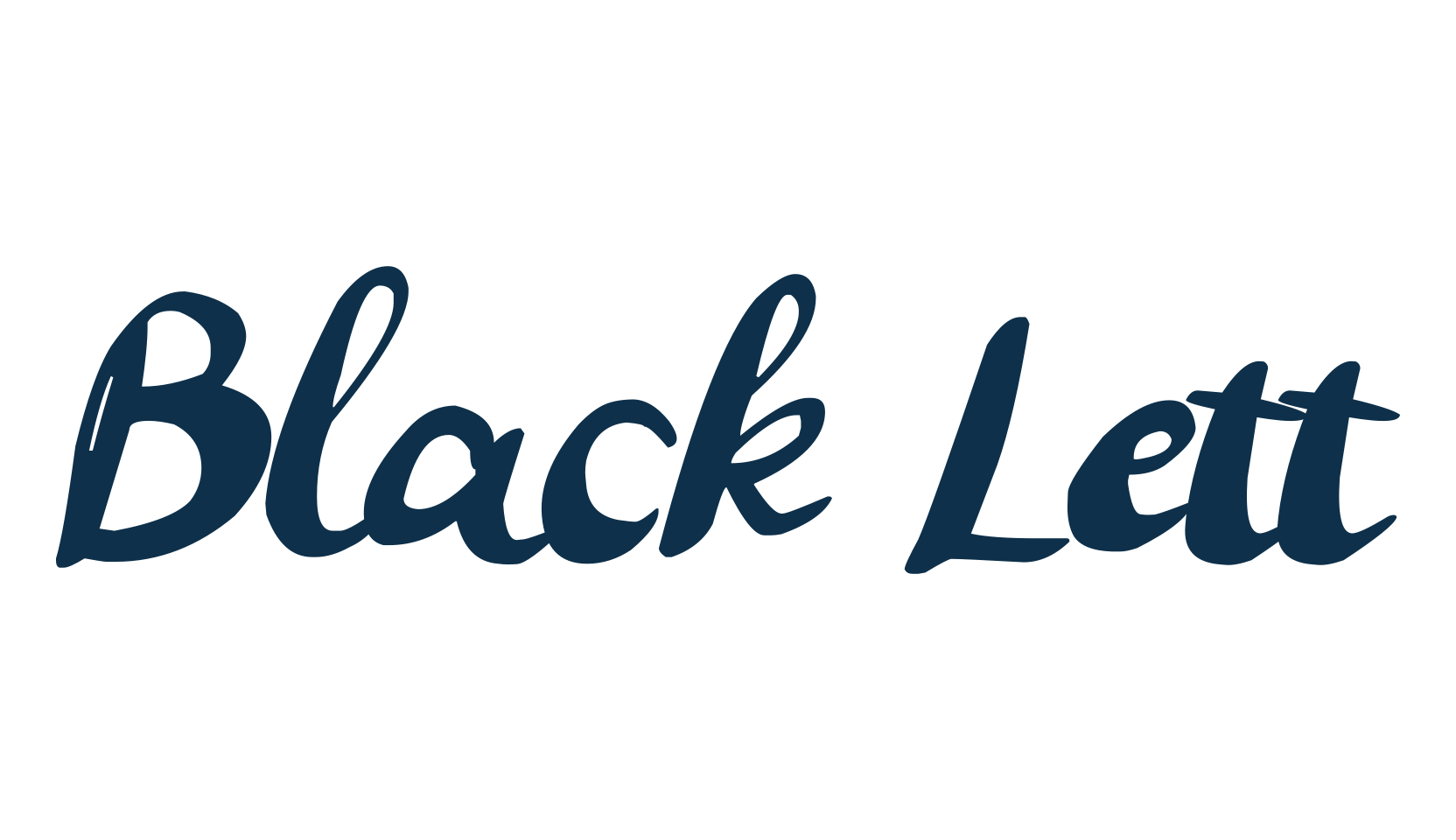 Black Lett, script handwritten fancy decorative calligraphy font preview