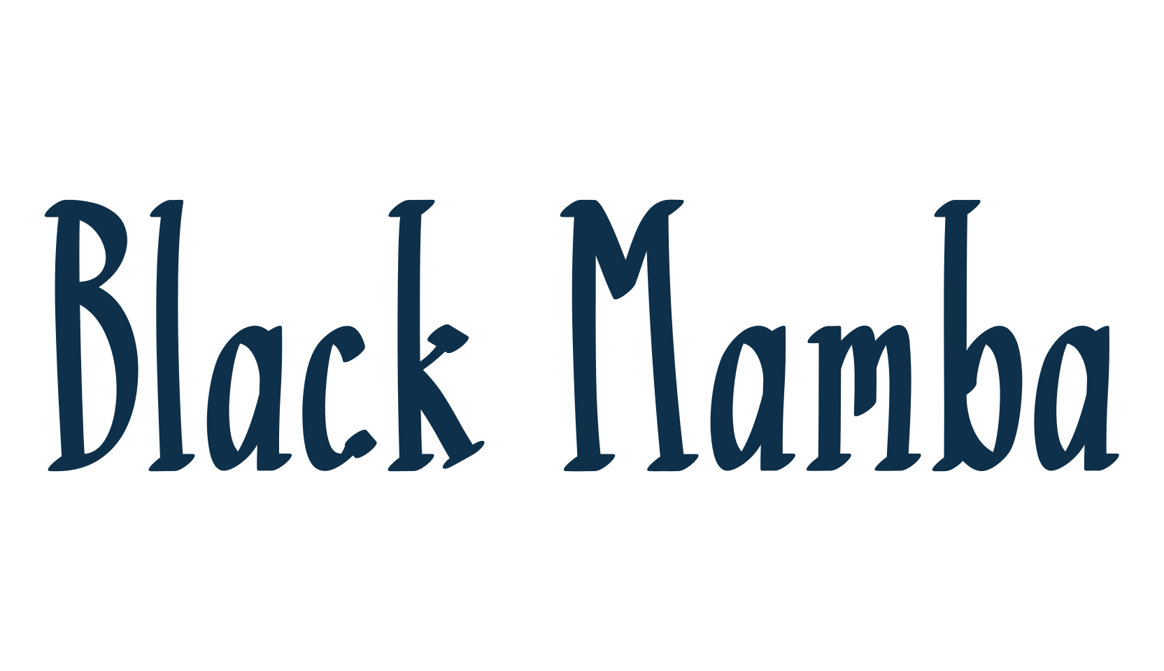 Black Mamba, fancy various decorative font preview