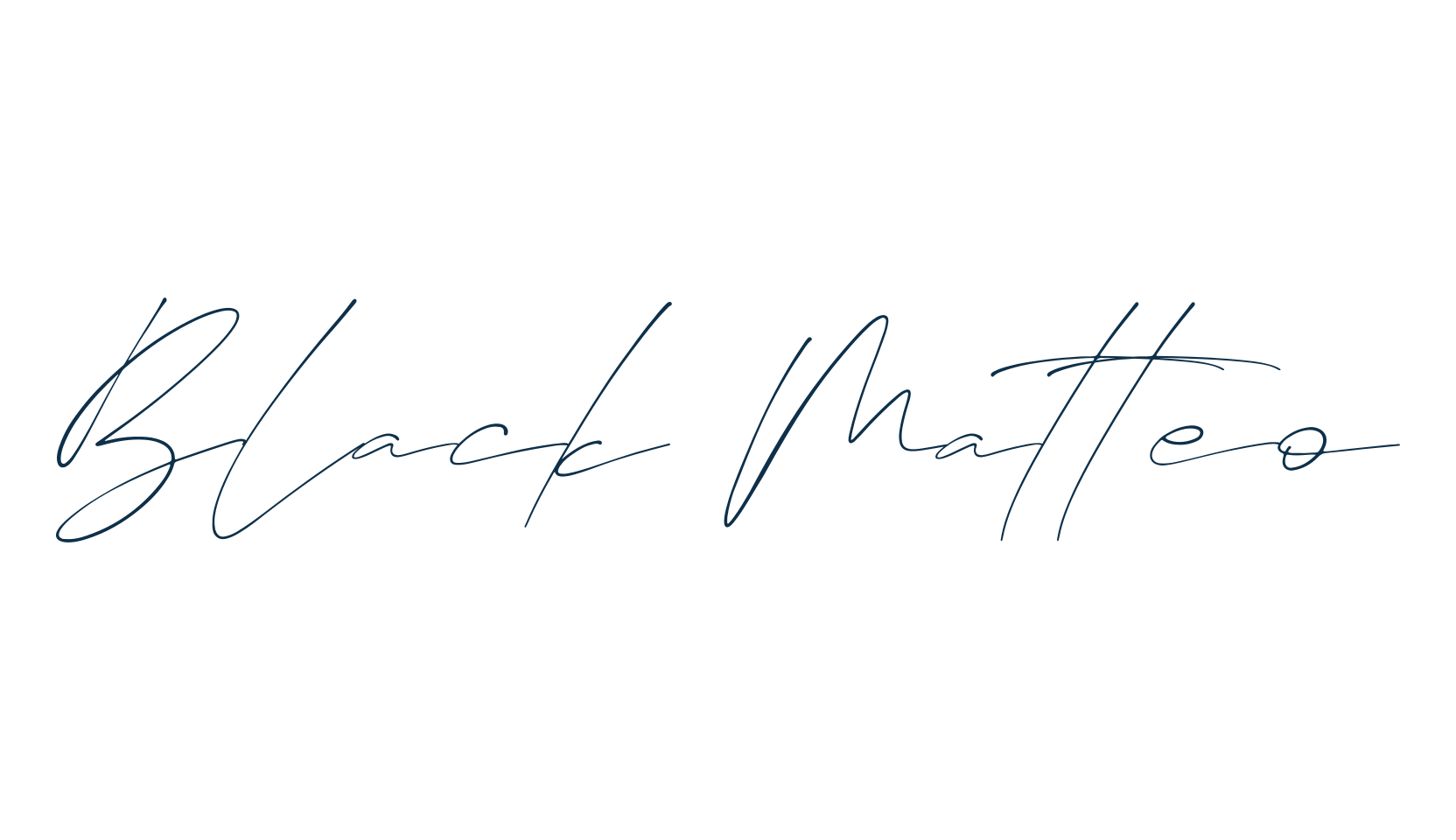Black Matteo, handwriting font preview