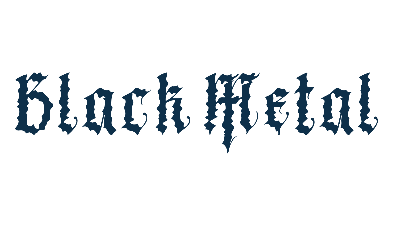 Black Metal, fancy various gothic font preview