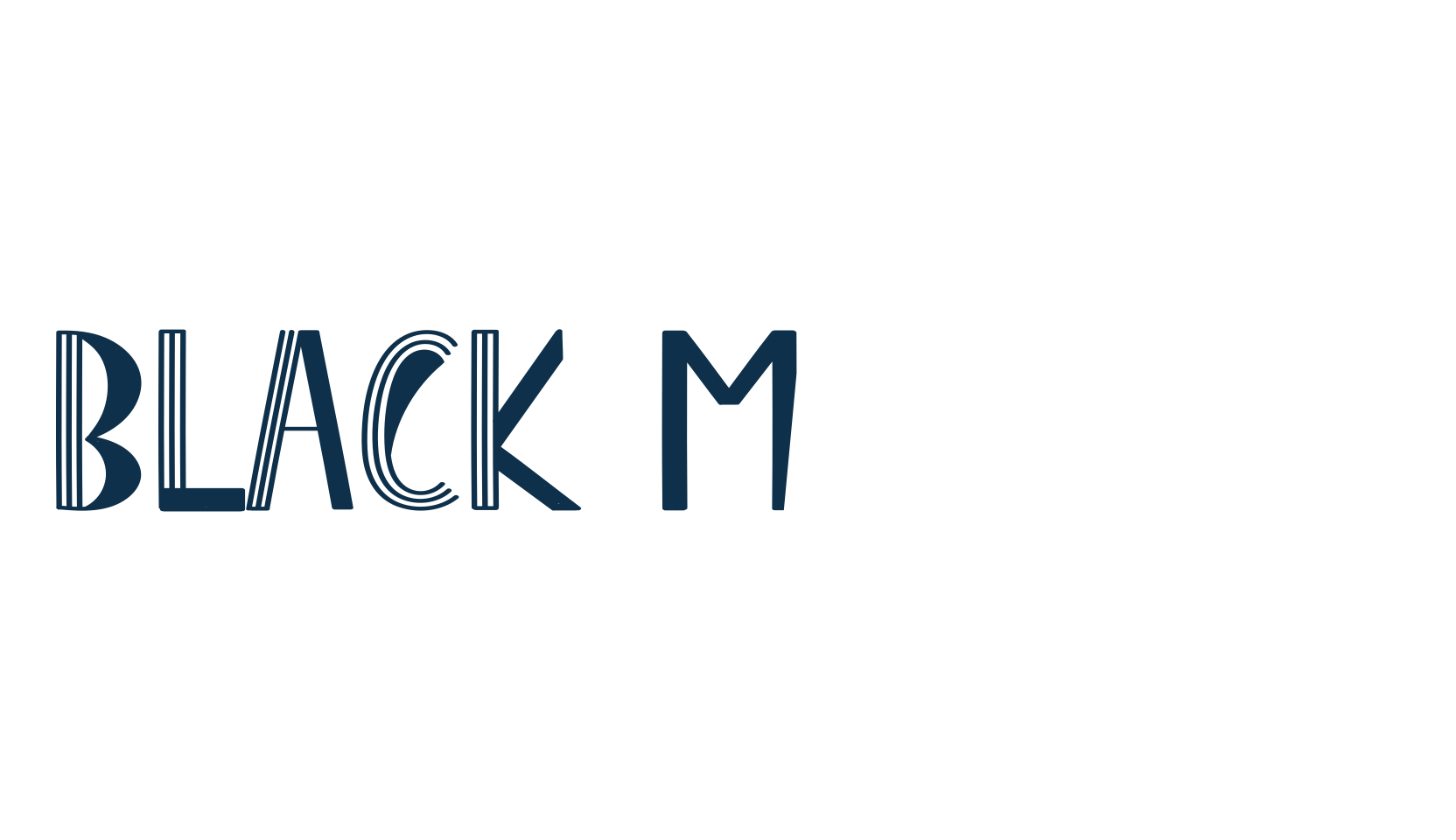 Black Monday, fancy various decorative font preview