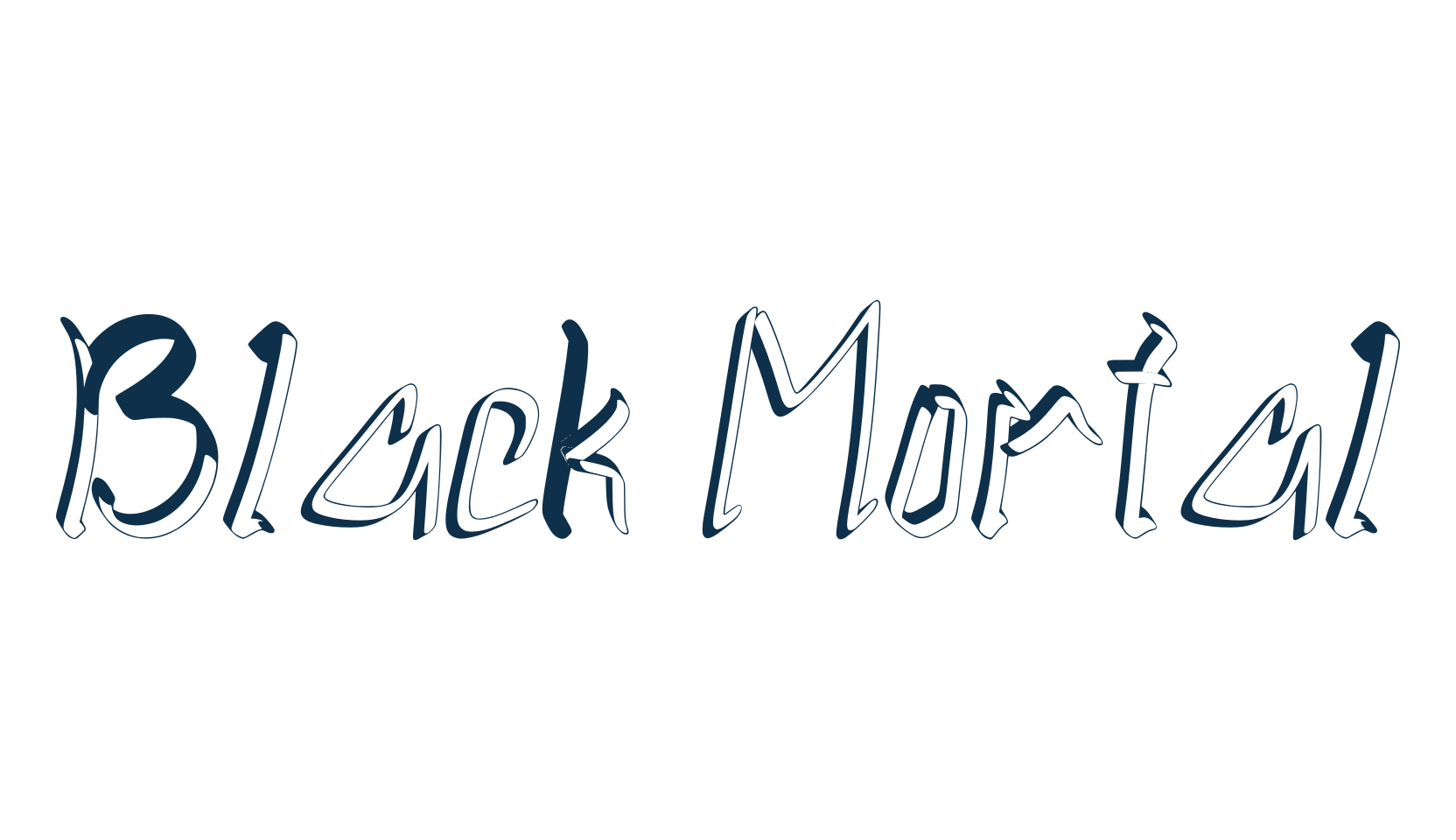 Black Mortal, graffiti font preview