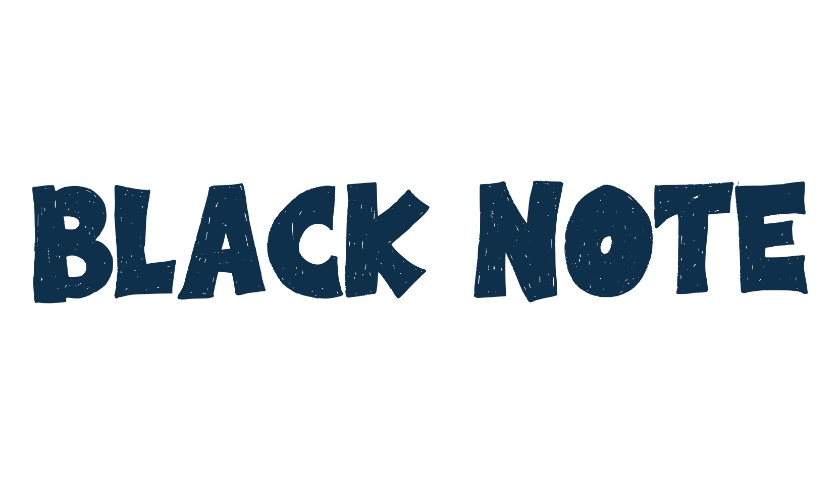 Black Note (black-note), cartoon font preview