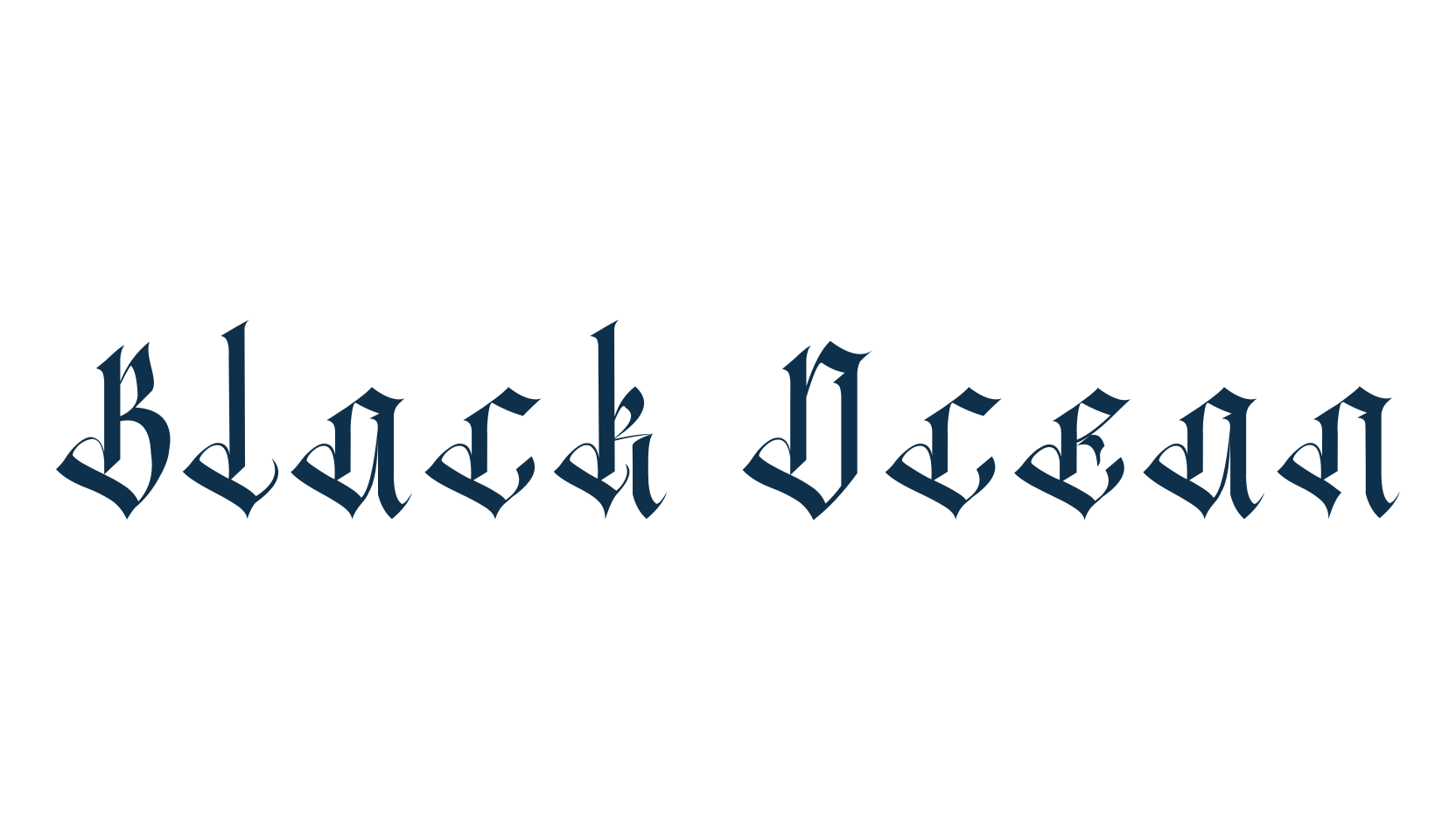 Black Ocean, gothic modern font preview
