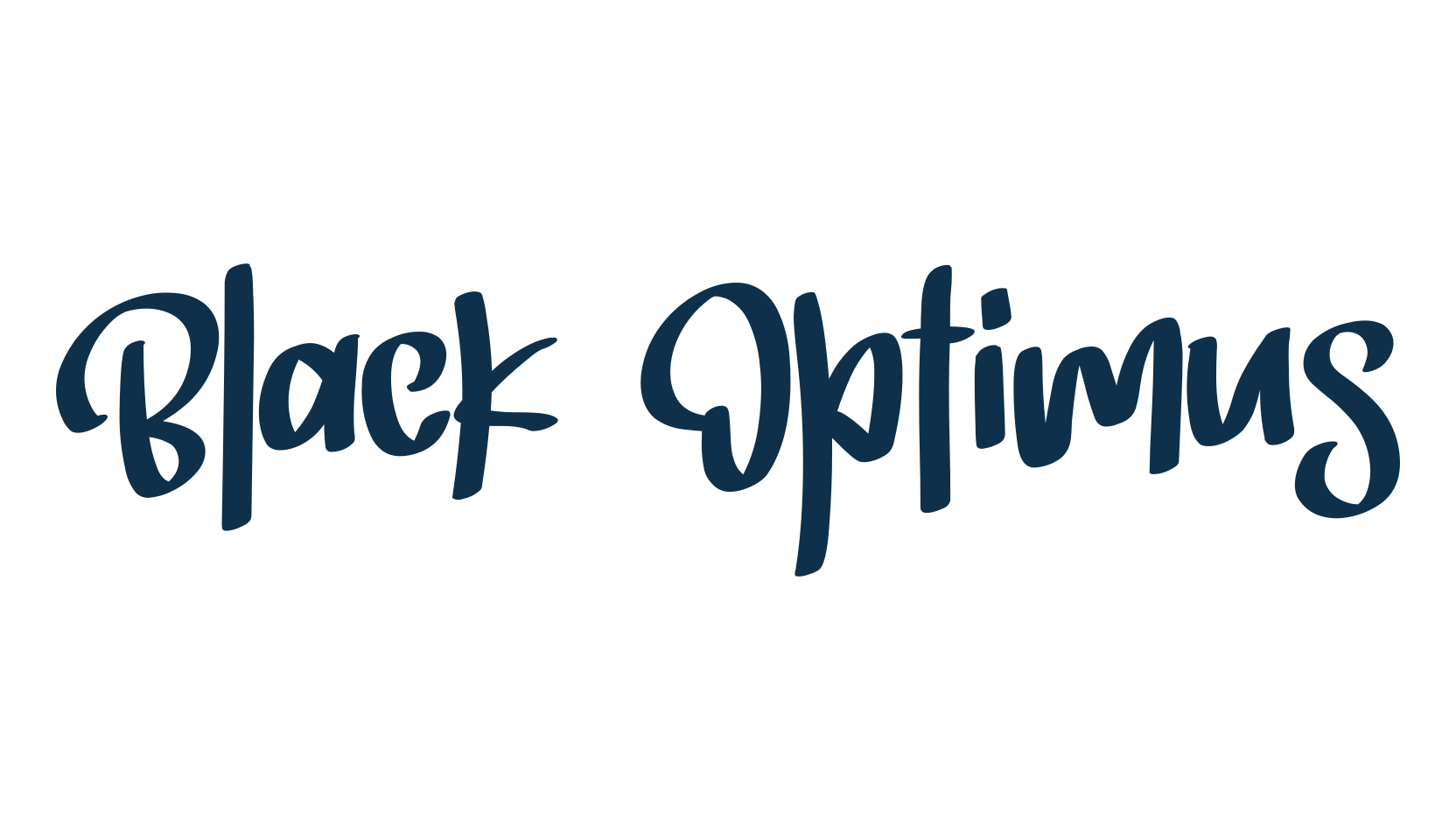 Black Optimus, brush font preview
