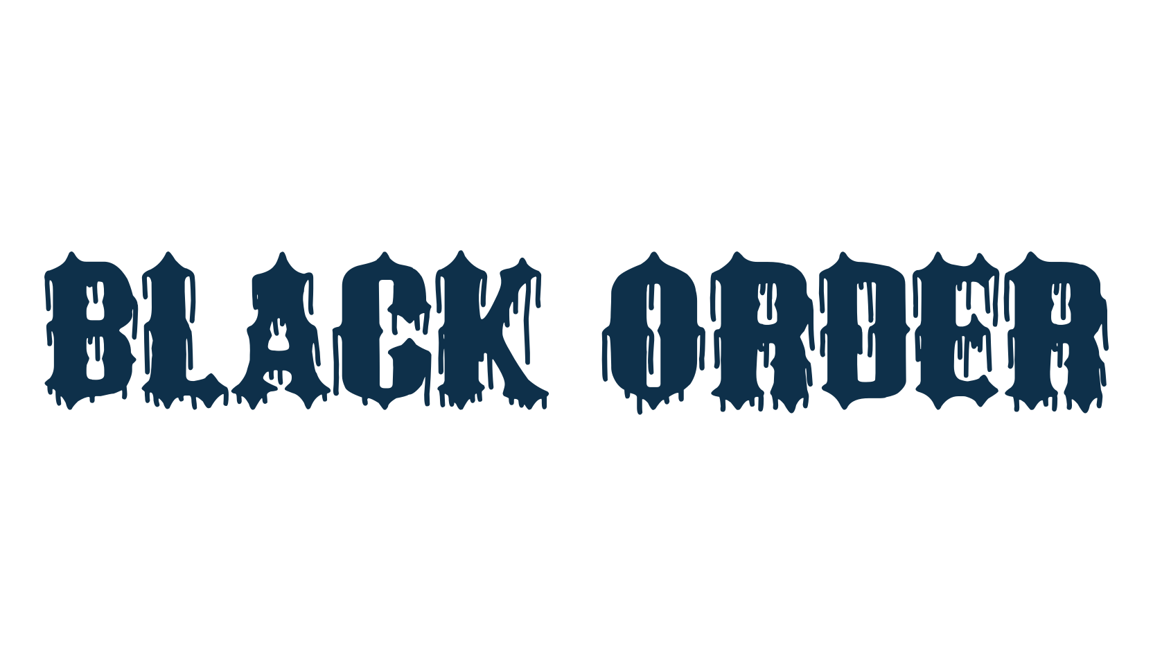 Black Order, halloween font preview