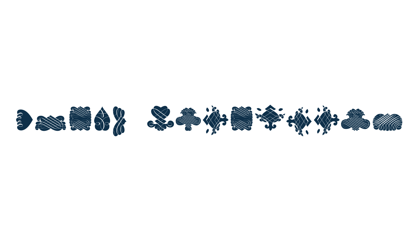 Black Ornaments, fancy decorative font preview