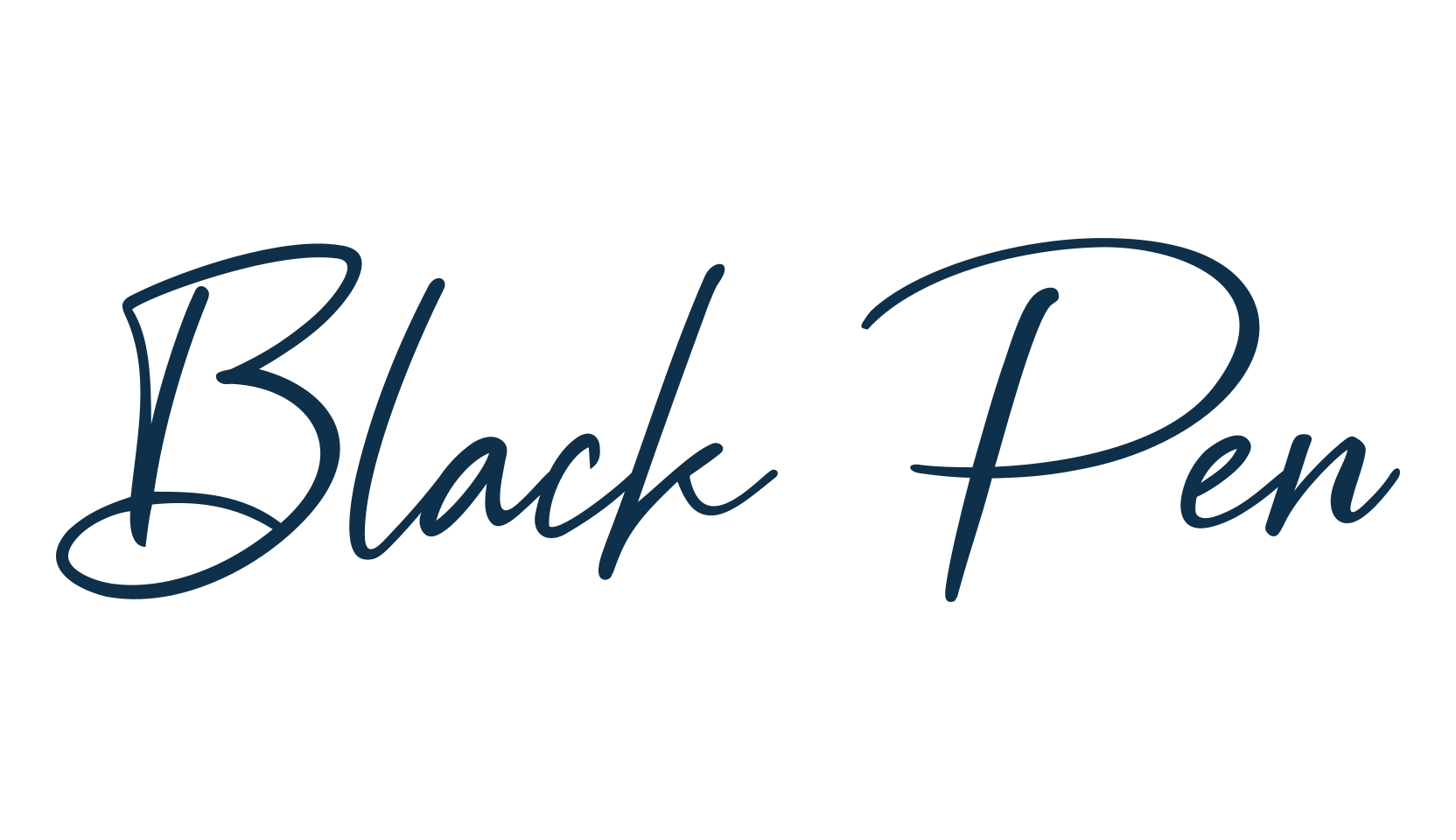 Black Pen, handwriting font preview
