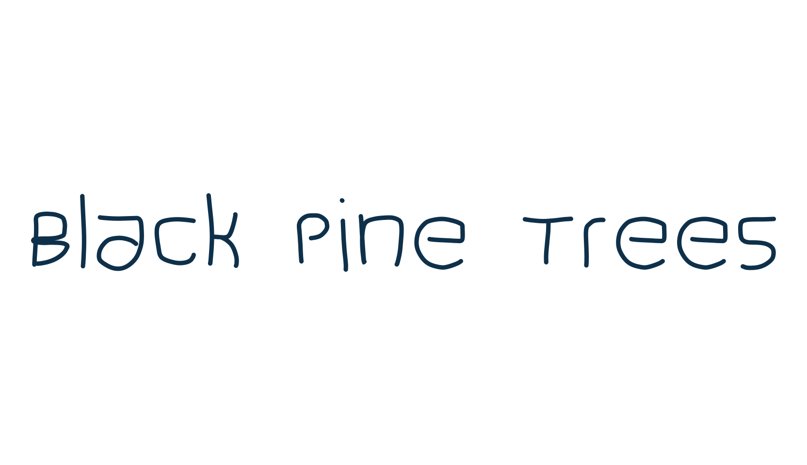 Black Pine Trees, fancy various decorative script calligraphy font preview