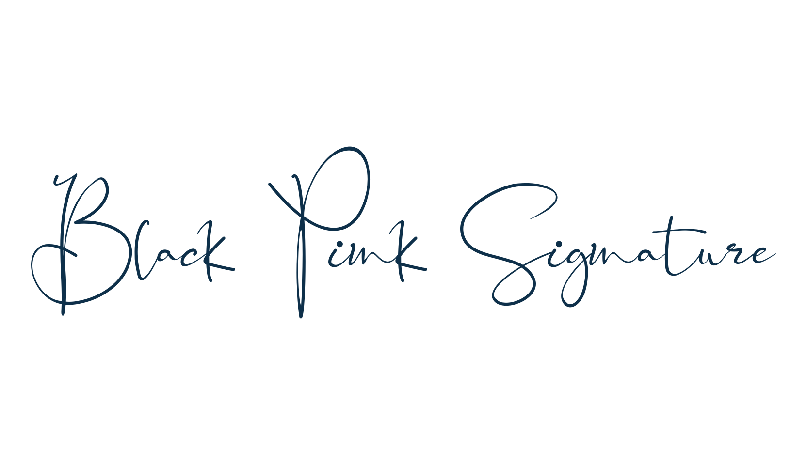 Black Pink Signature, handwriting font preview