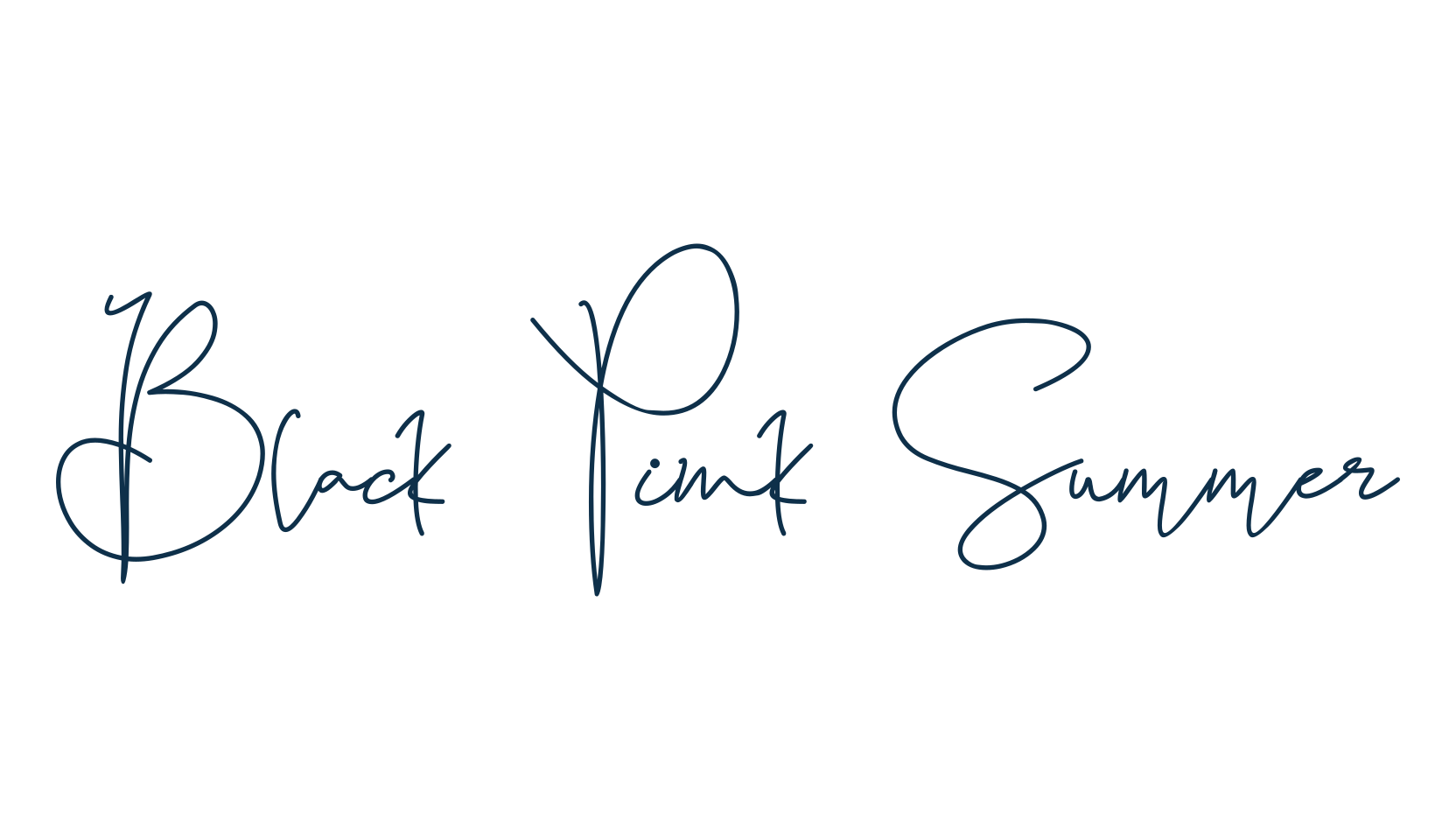 Black Pink Summer, handwriting font preview