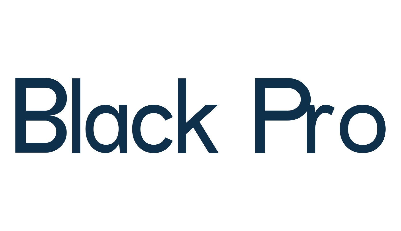 Black Pro, basic sans serif font preview