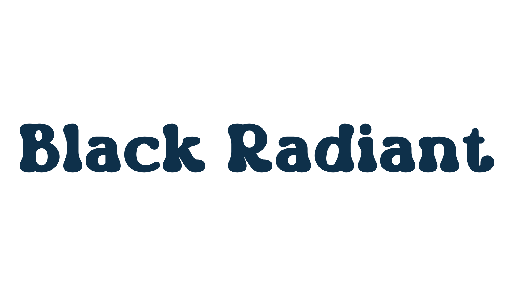 Black Radiant, groovy font preview