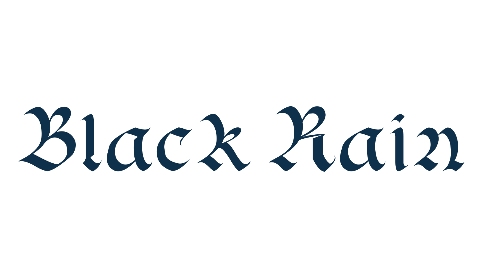 Black Rain, gothic medieval font preview