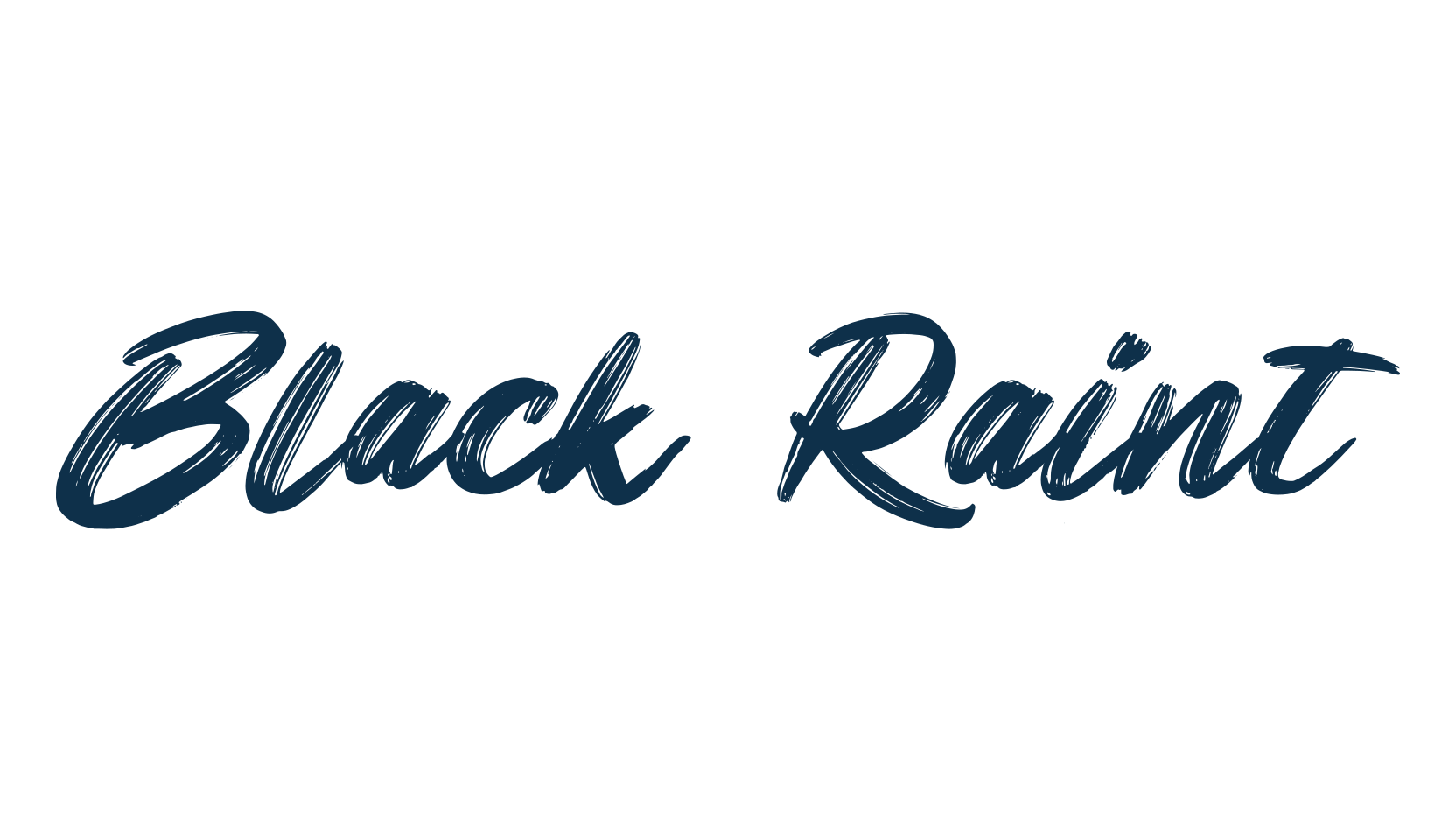 Black Raint, script brush fancy decorative calligraphy font preview