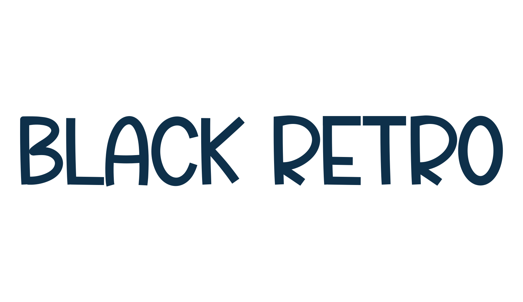 Black Retro, fancy cartoon decorative font preview