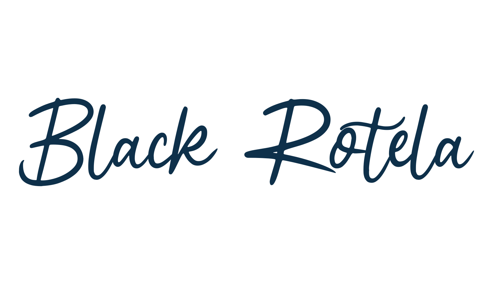 Black Rotela, handwriting font preview