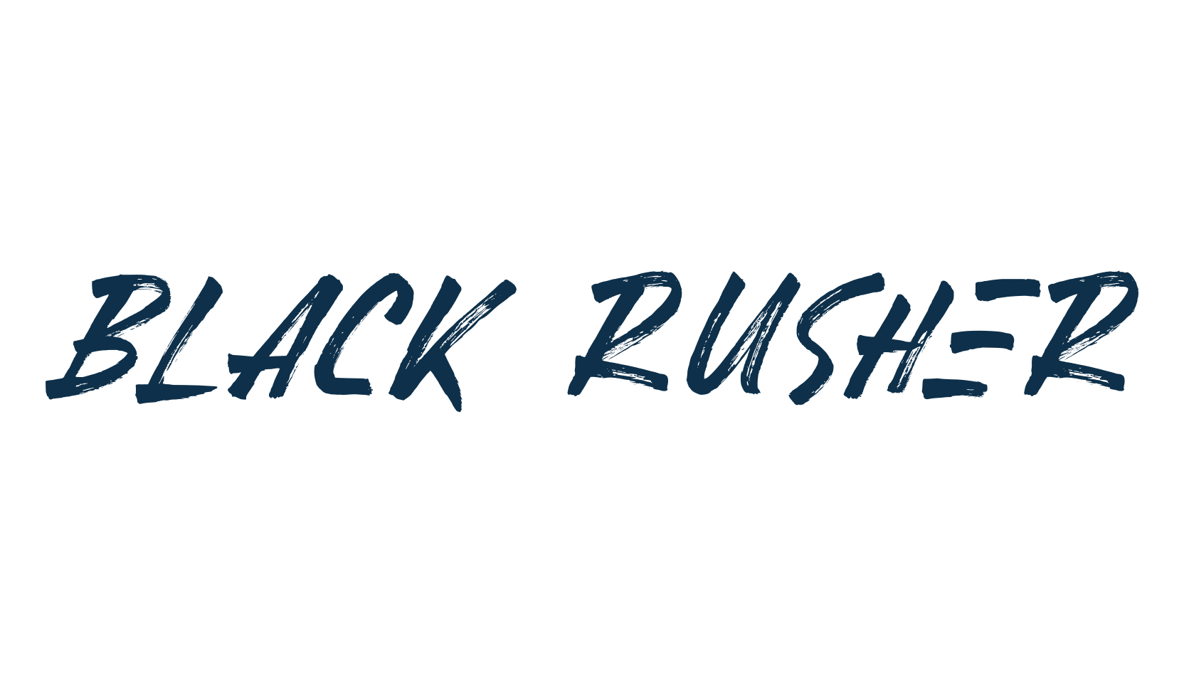 Black Rusher, brush font preview