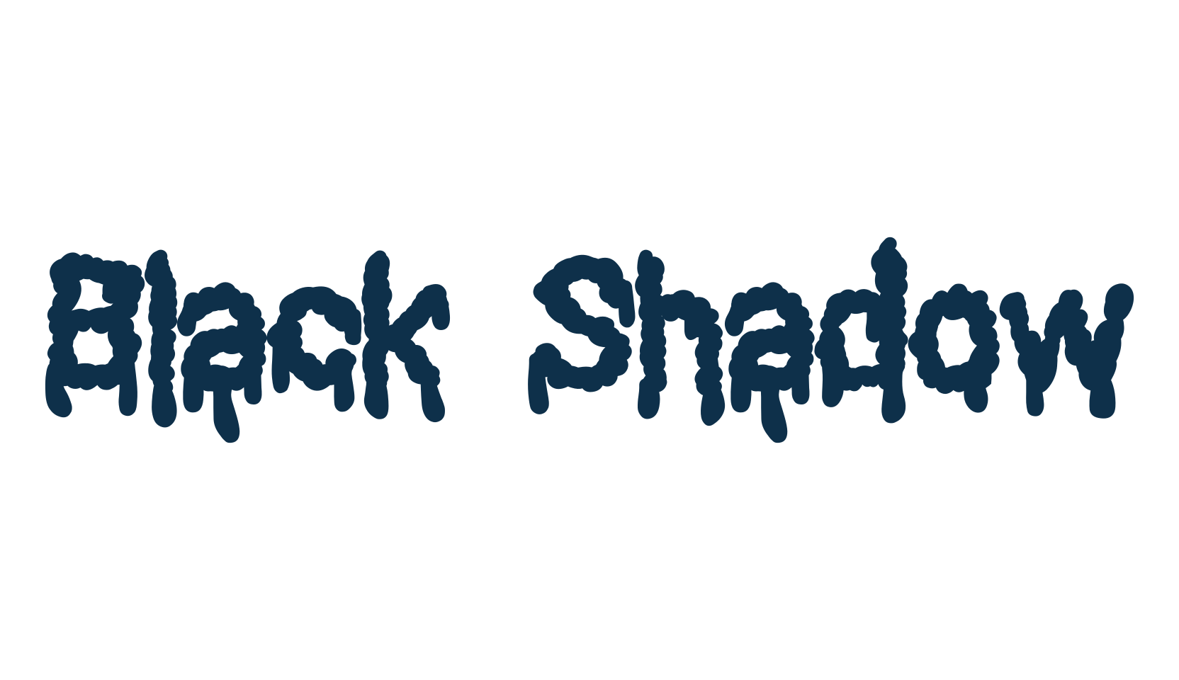 Black Shadow, halloween font preview