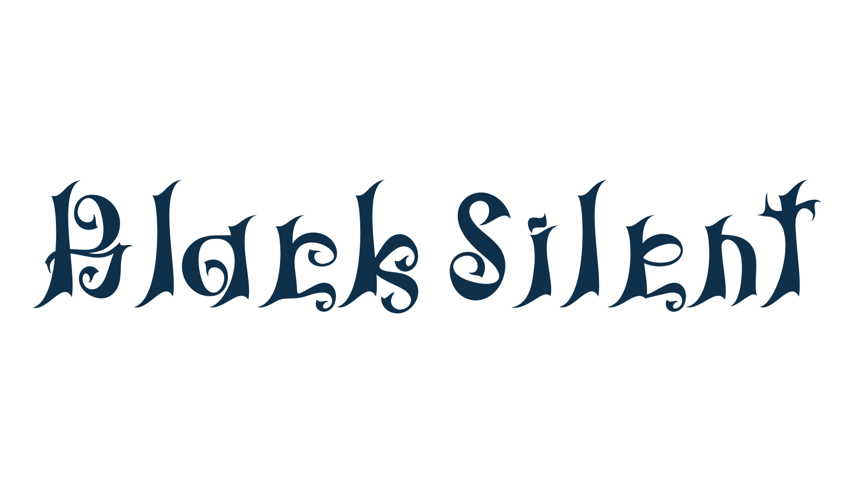 Black Silent, fancy decorative font preview