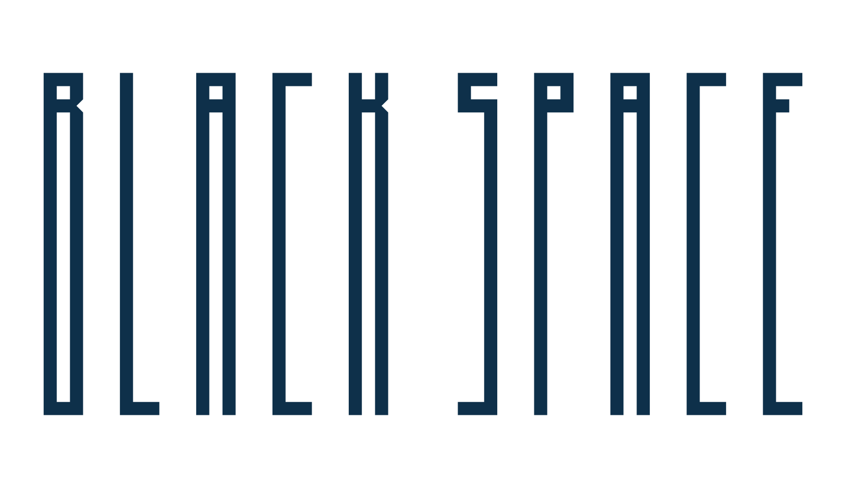 Black Space, square font preview