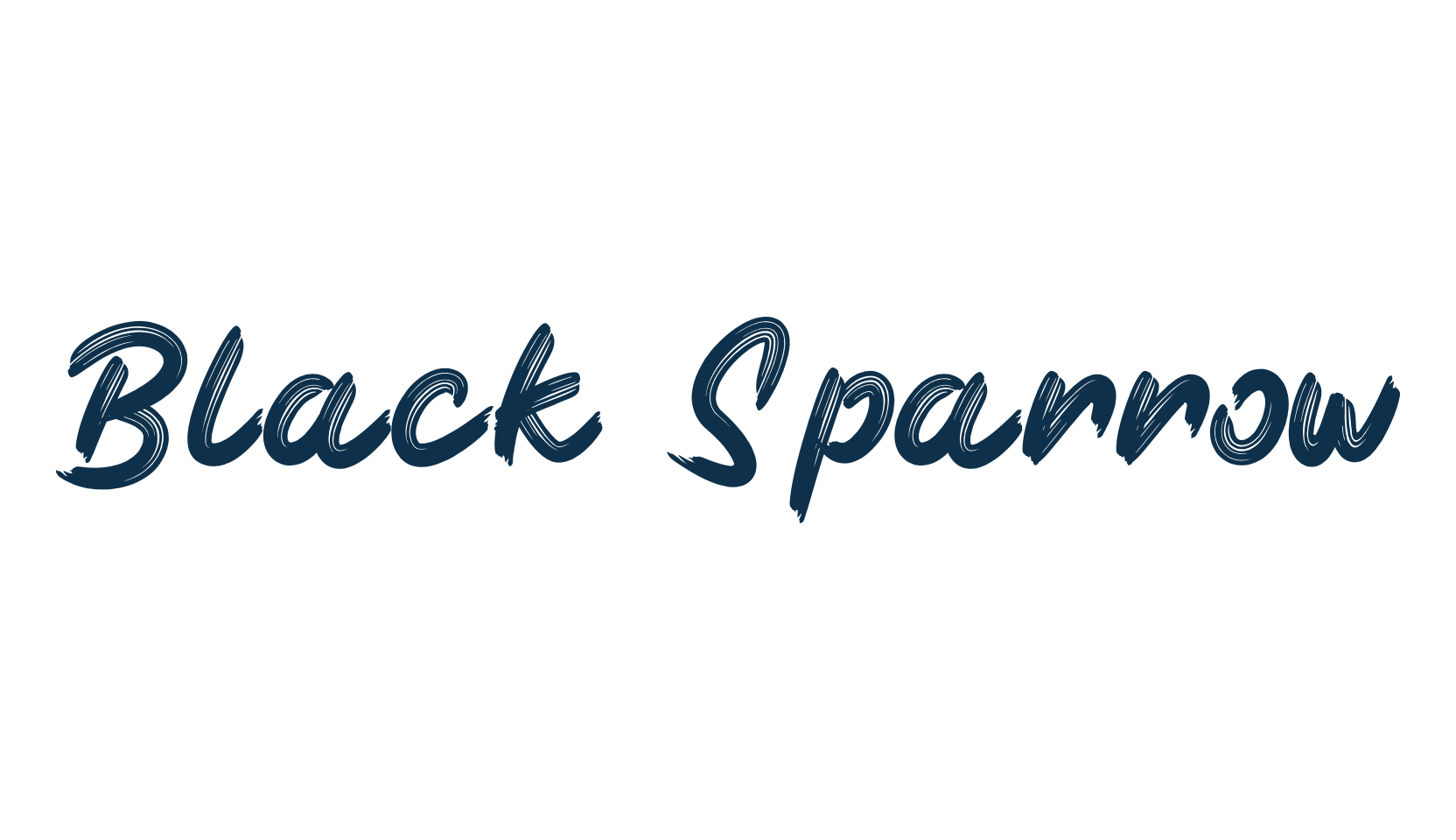 Black Sparrow, brush font preview