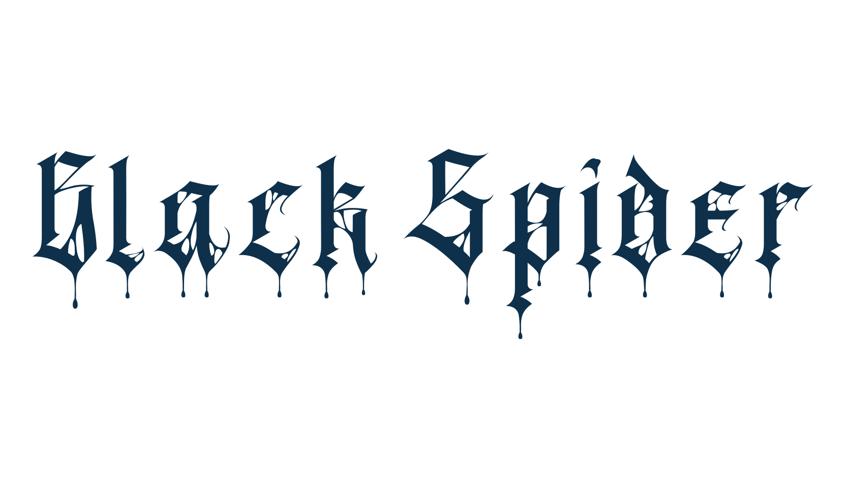 Black Spider, halloween font preview