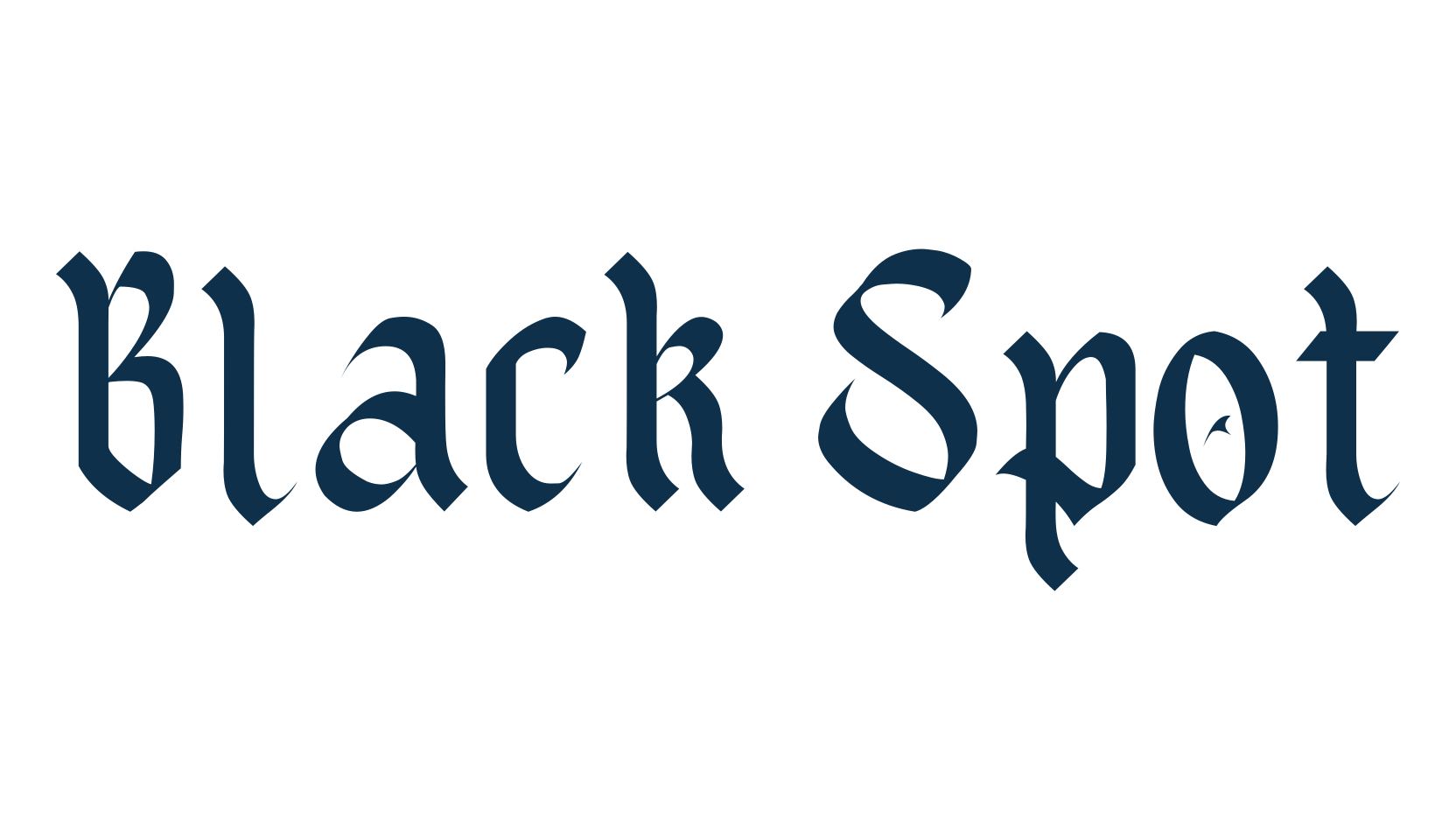 Black Spot, gothic modern font preview