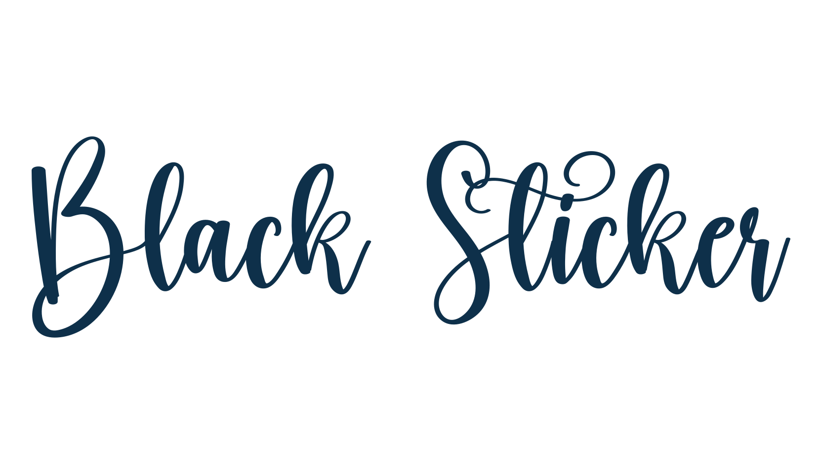 Black Sticker, calligraphy font preview
