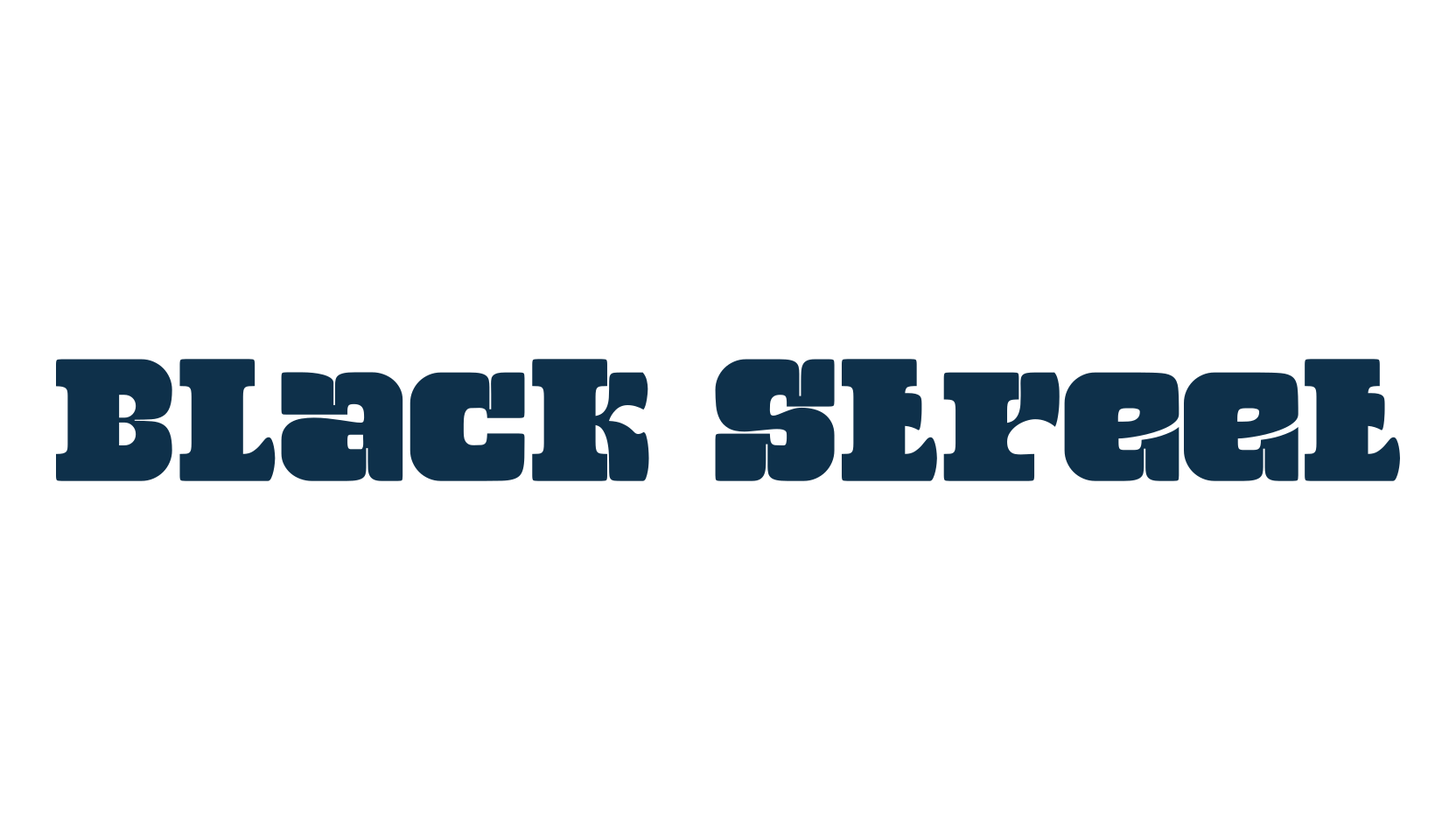 Black Street, fancy various decorative font preview