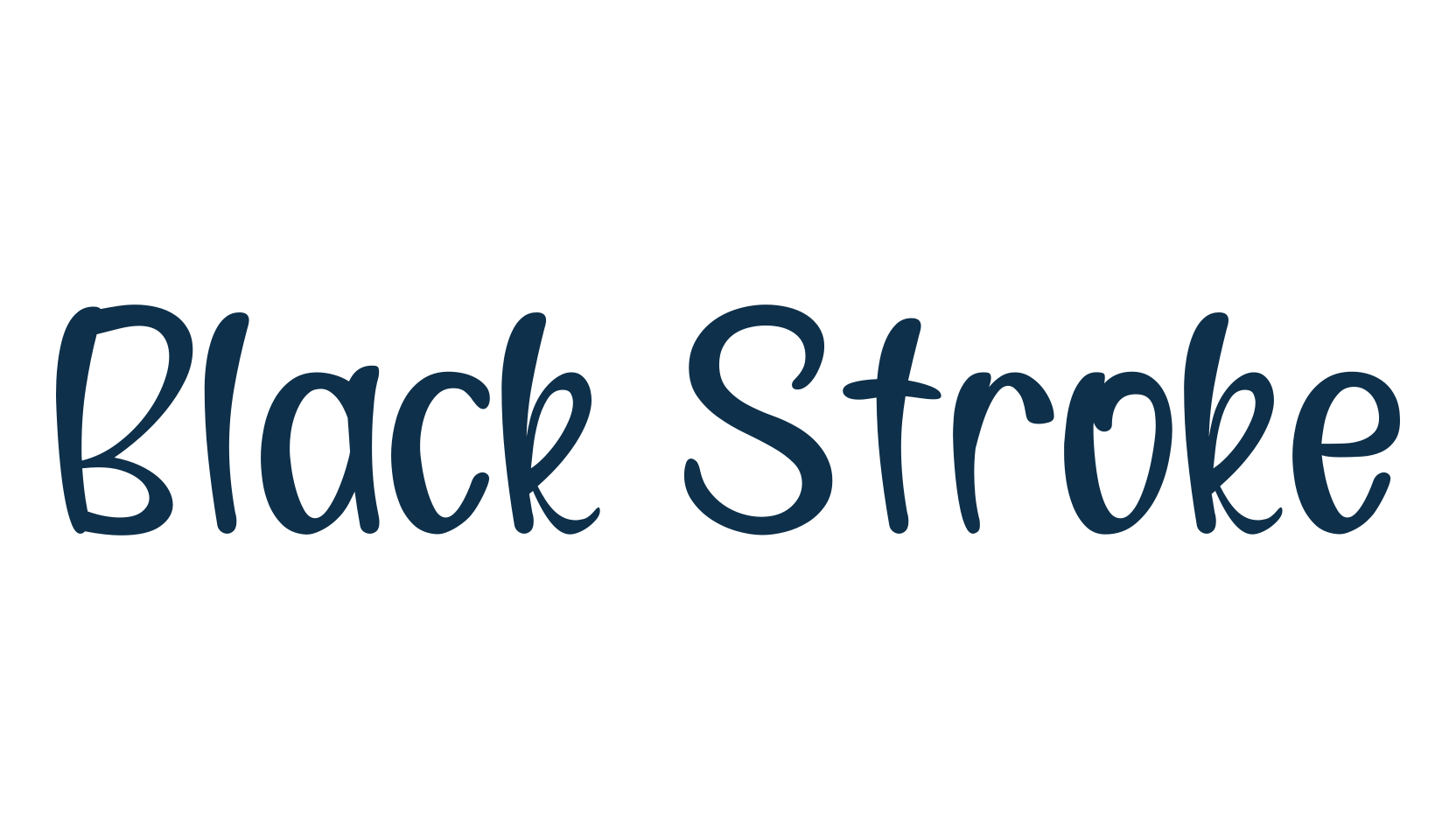 Black Stroke, fancy decorative font preview