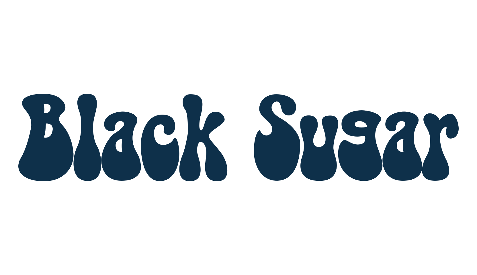 Black Sugar, groovy font preview