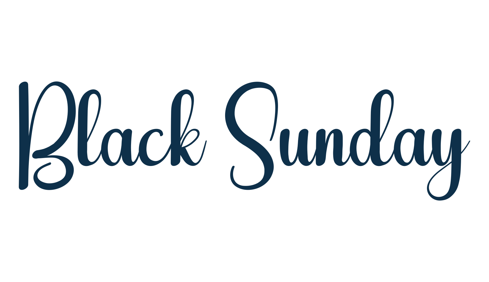Black Sunday, script handwritten fancy decorative calligraphy font preview