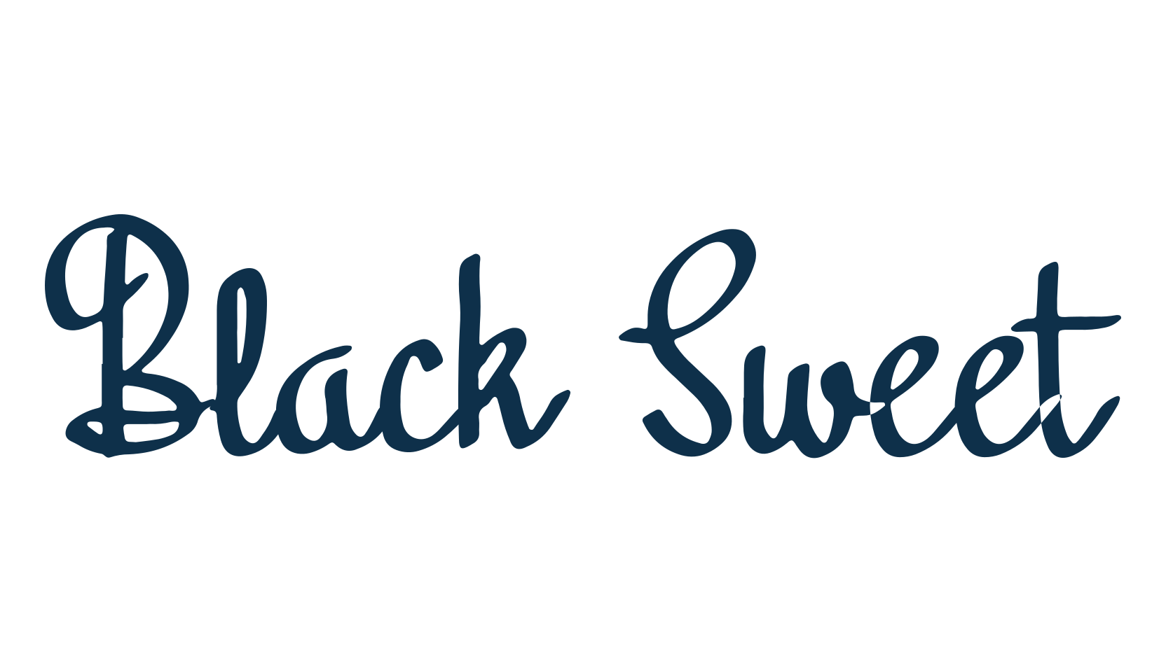 Black Sweet, handwriting font preview