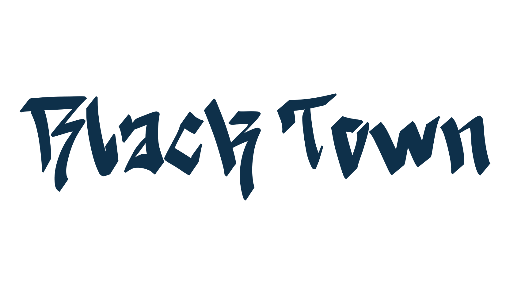 Black Town, script graffiti fancy decorative calligraphy font preview
