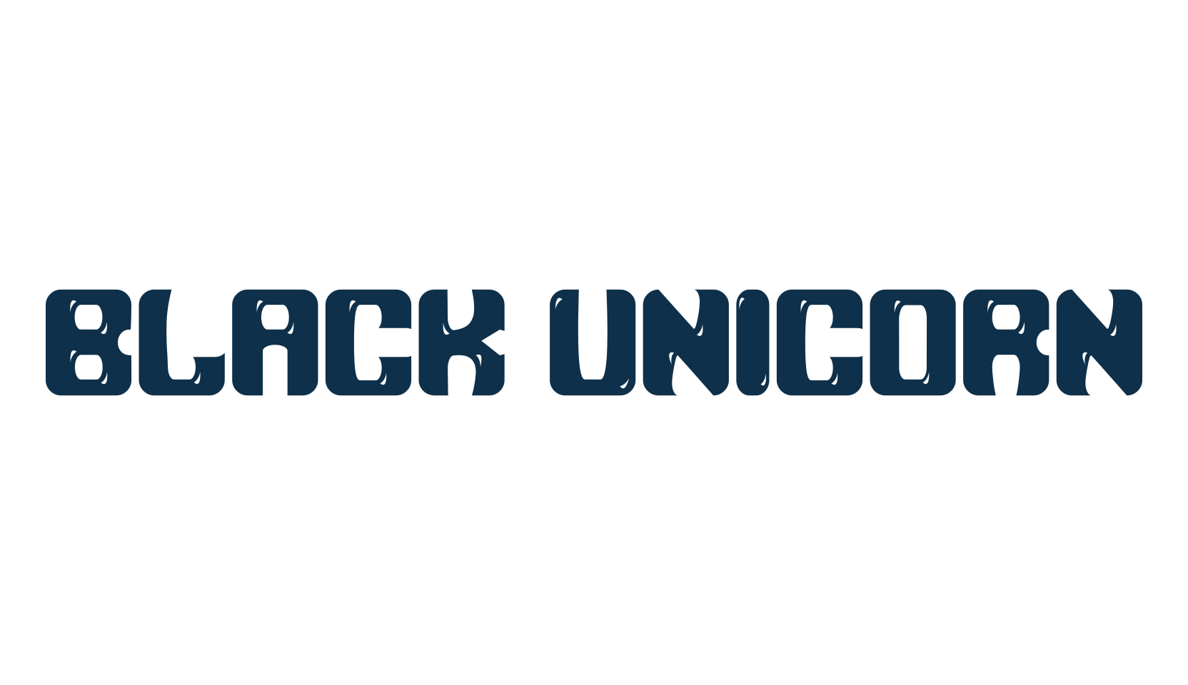 Black Unicorn, groovy font preview