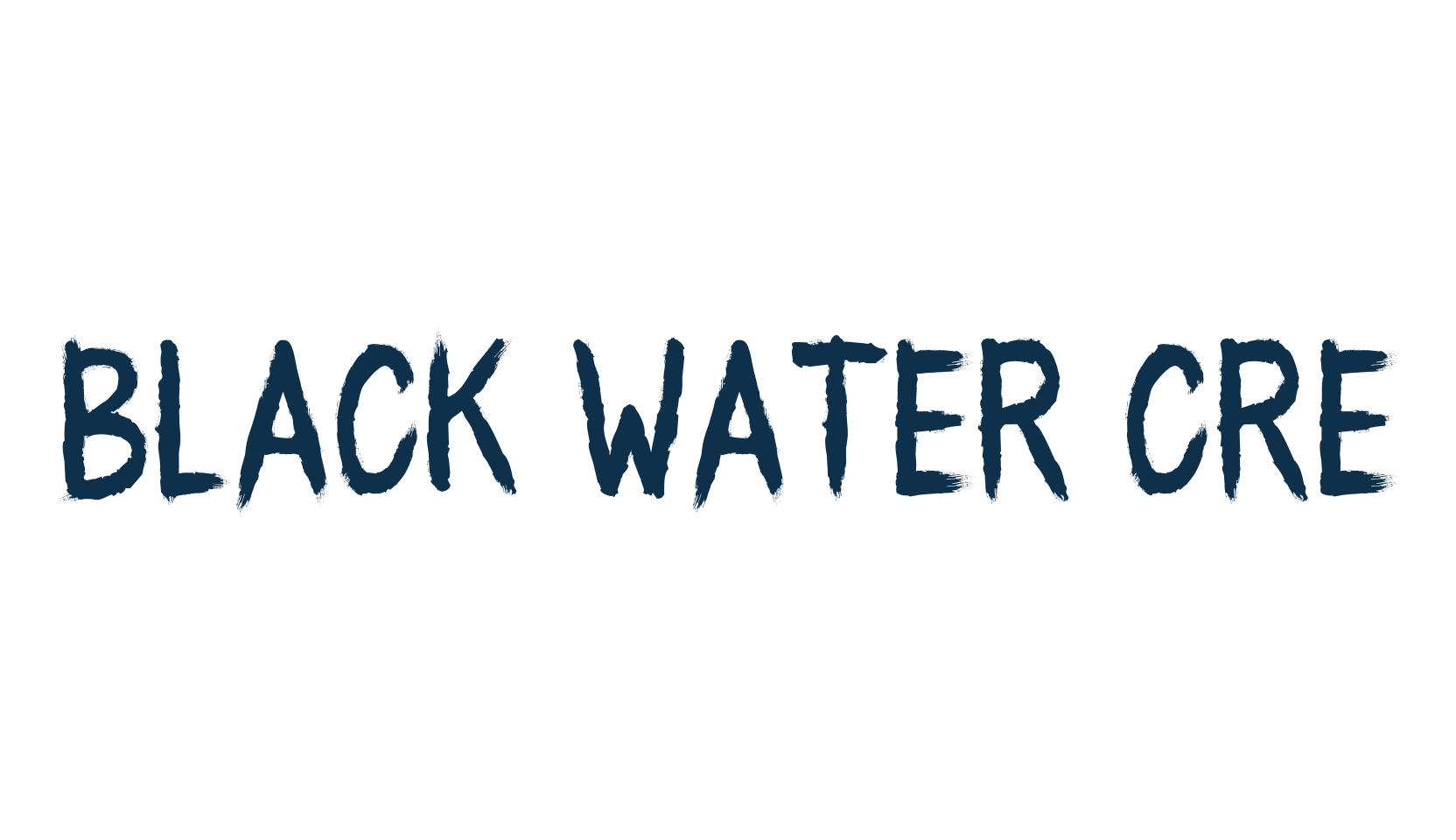 Black Water Cre, script brush fancy decorative calligraphy font preview