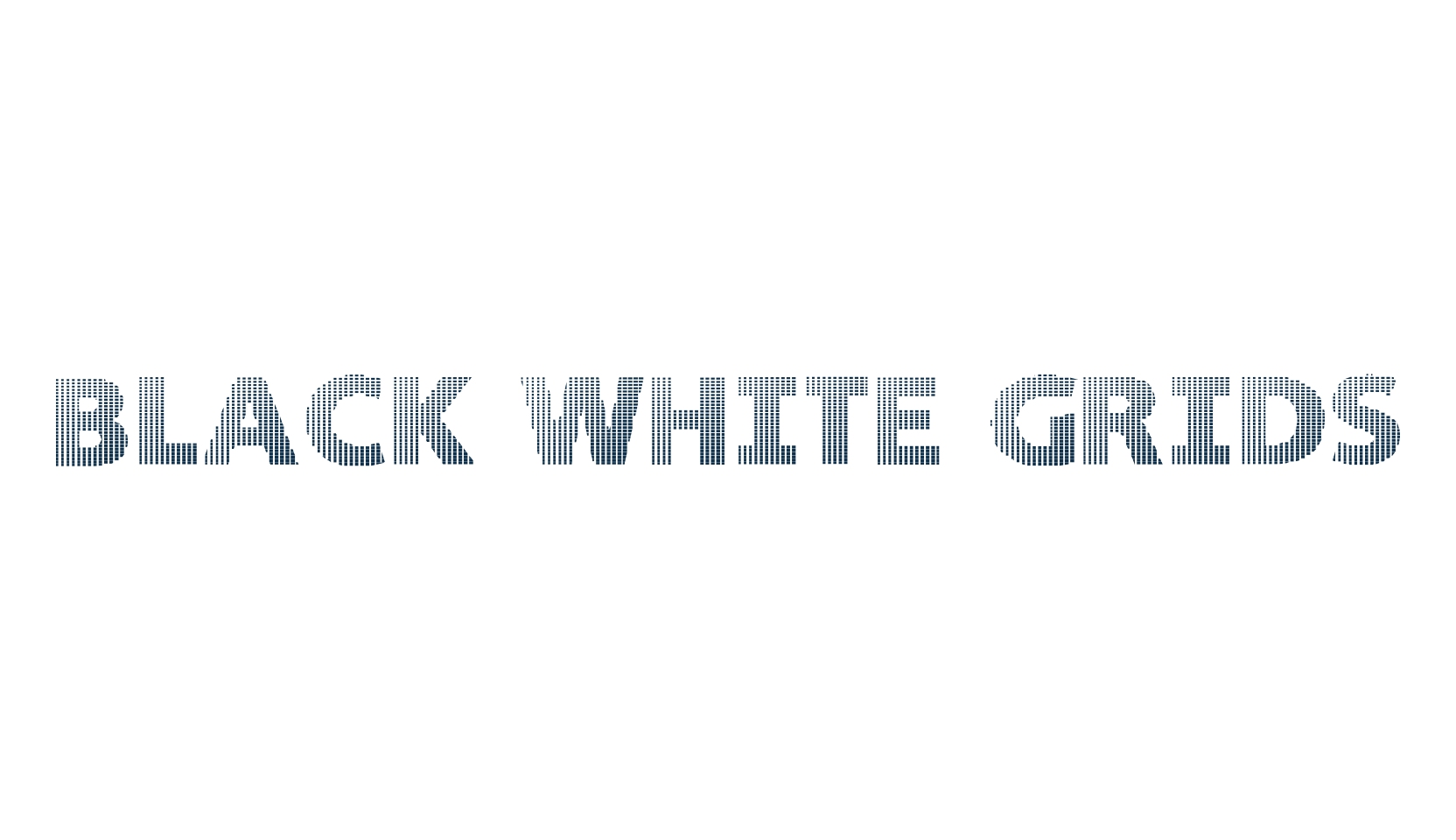 Black White Grids, decorative font preview