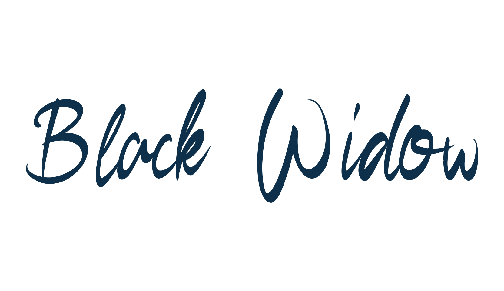 Black Widow (black-widow-2), handwriting font preview