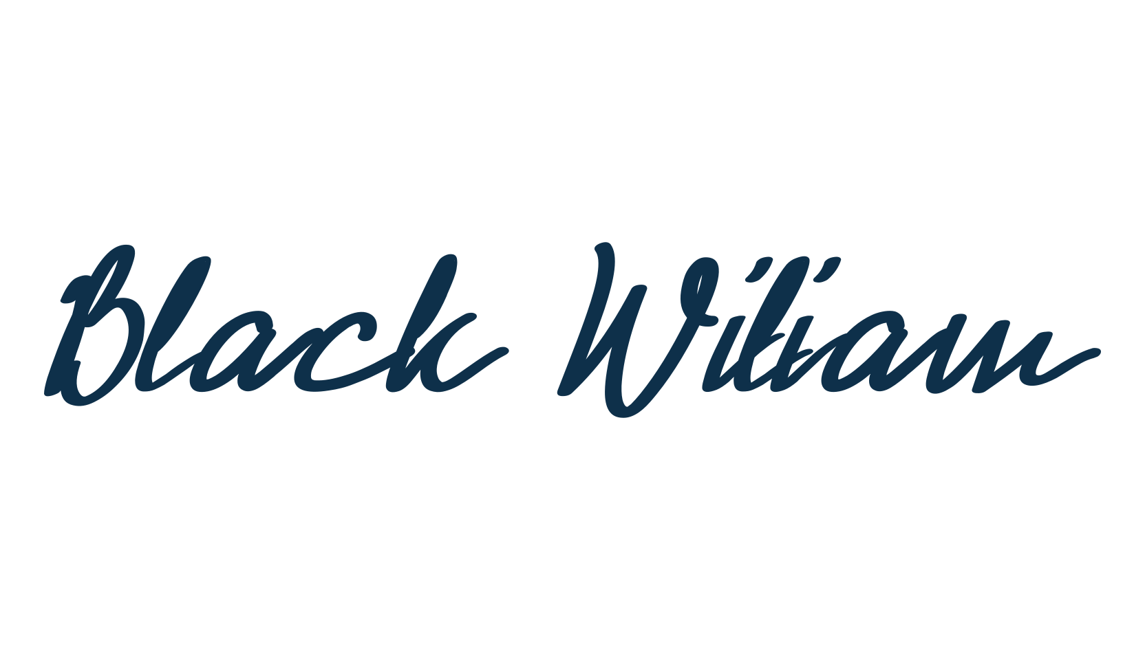 Black Wiliam, handwriting font preview