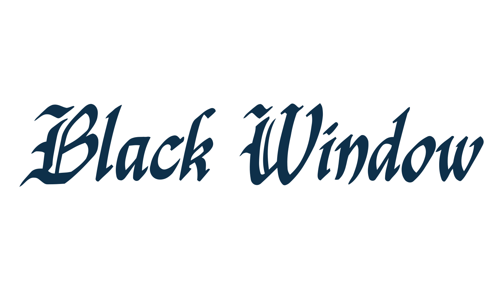 Black Window, gothic modern font preview