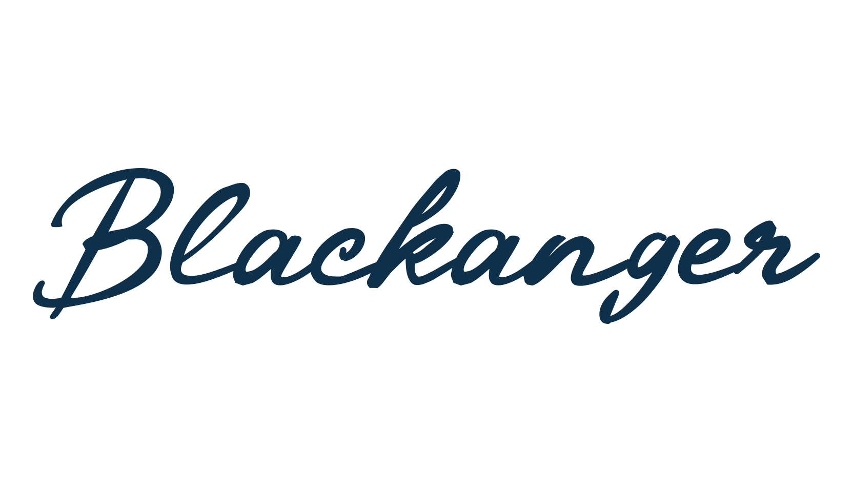 Blackanger, handwriting font preview