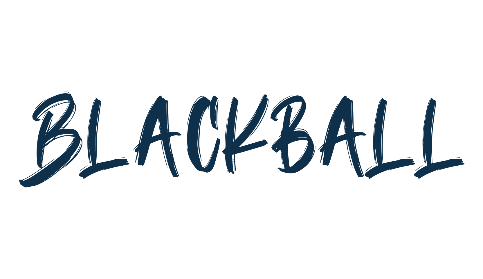 Blackball, script brush fancy decorative calligraphy font preview