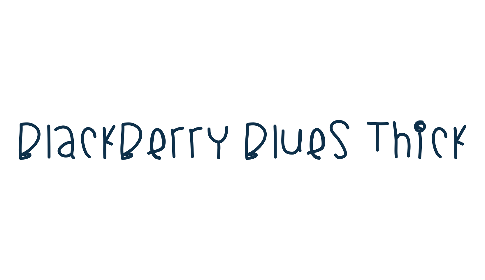 Blackberry Blues Thick, script handwritten fancy decorative calligraphy font preview
