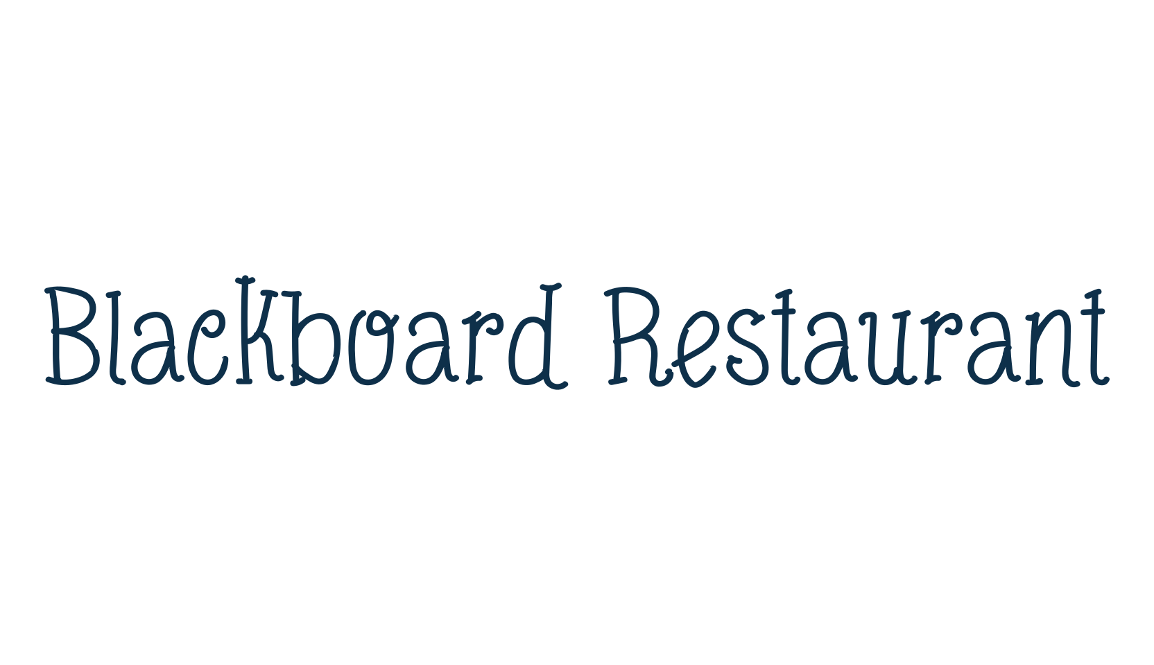 Blackboard Restaurant, fancy various decorative script calligraphy font preview